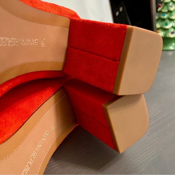 Banana Republic Tall Suede Slouchy Boot Hot Red Heeled Shoes Women's 8.5 US - Picture 7 of 10